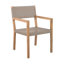 Chaises de salle à manger d'extérieur 2 pièces avec siège en bois et multi brun