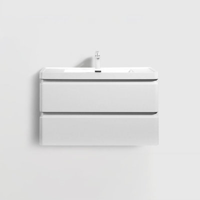 Drucilla 35.2'' Single Bathroom Vanity with Manufactured Wood Top