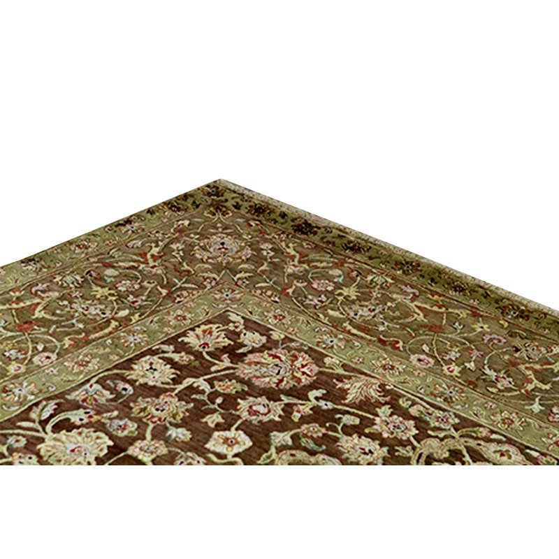 Hand Woven Silk and Wool Oriental Area Rug