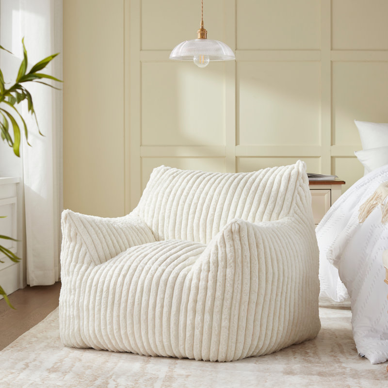 Fauteuil à billes pour adultes avec coussin de soutien lombaire, canapé à billes en mousse viscoélastique avec fausse fourrure pour salon, chambre, bureau, dortoir