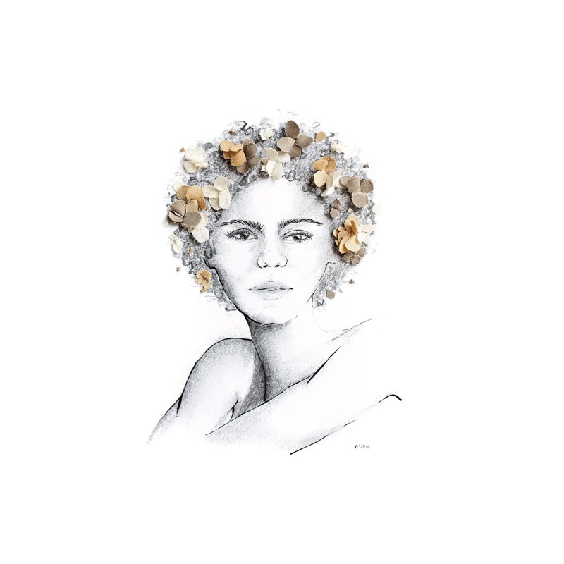 Flower Child by Kelly Lottahall - Wrapped Canvas Painting, 20.32 cm H x 30.48 cm W