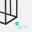 Kavic Glass Top Frame Nesting Tables