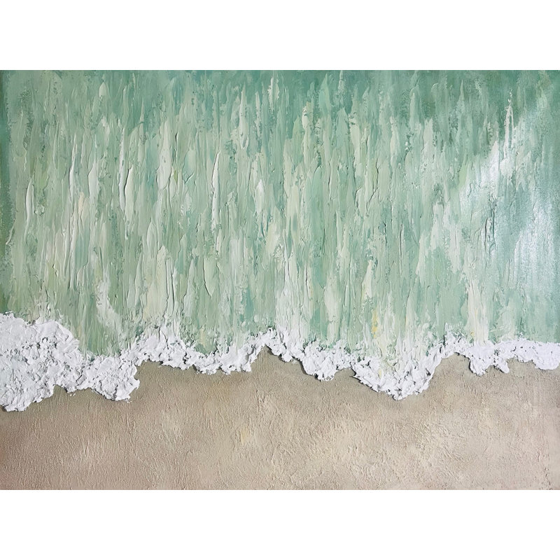 «Gentle Coastal Waves», art mural sur toile, H 30 po x l 40 po
