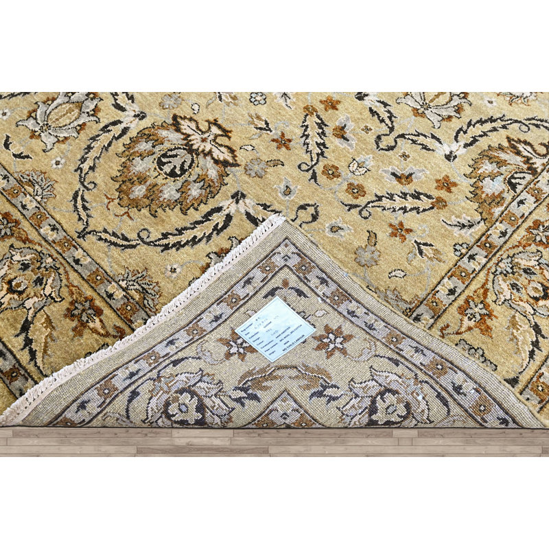 Tapis traditionnel Oushak en laine noué à la main 6 pi 1 po x 8 pi 10 po