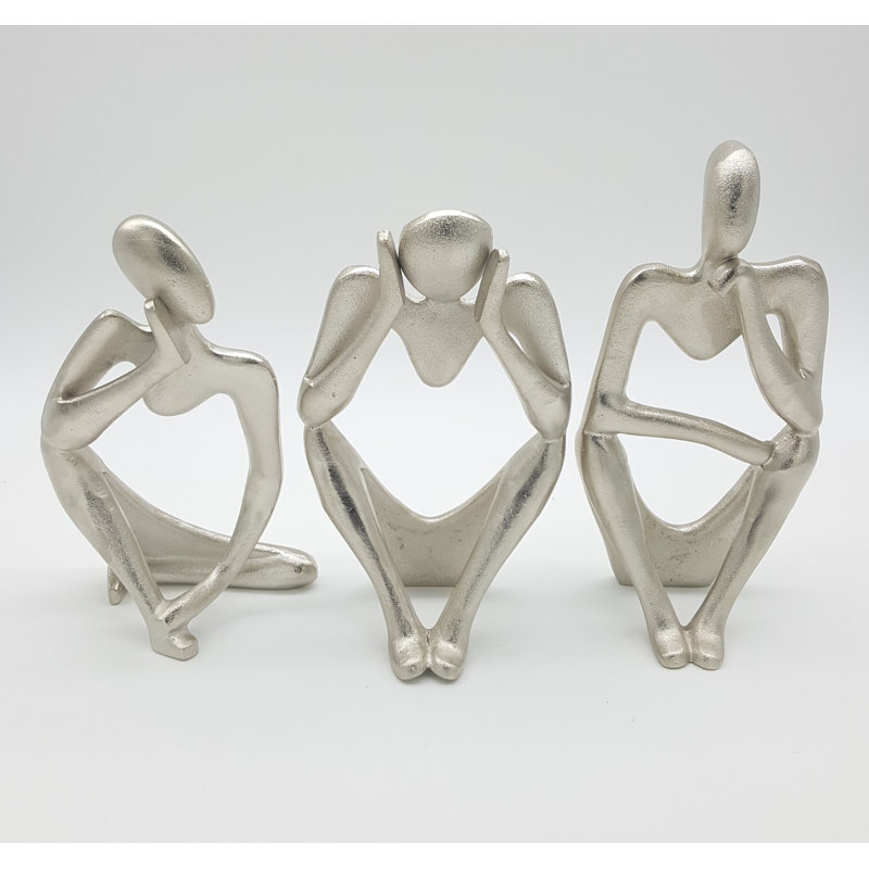 3 Hollow Man ,Black, Silver, 27.9cm H x 15.2cm W x 10.1cm D