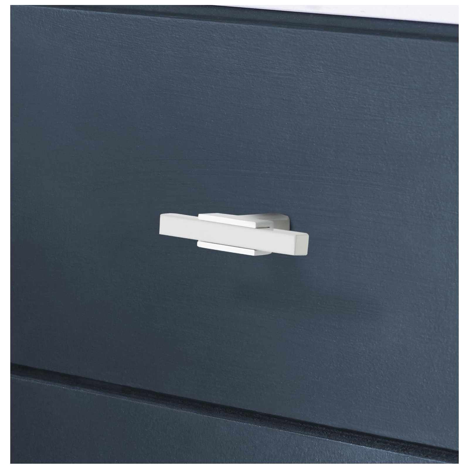Urbanite 2 5/8" Length Bar Knob, Polished Chrome/White