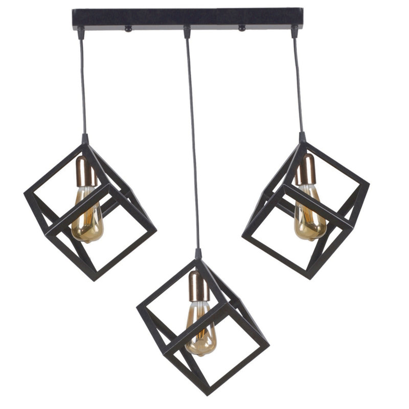 Luminaire suspendu pour îlot de cuisine 3 lumières Zaniya