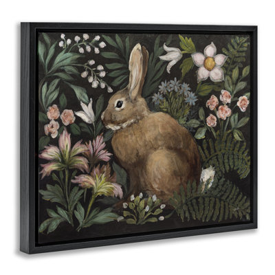 Cadre flottant Flora and Fauna Bunny, design par Julia Purinton