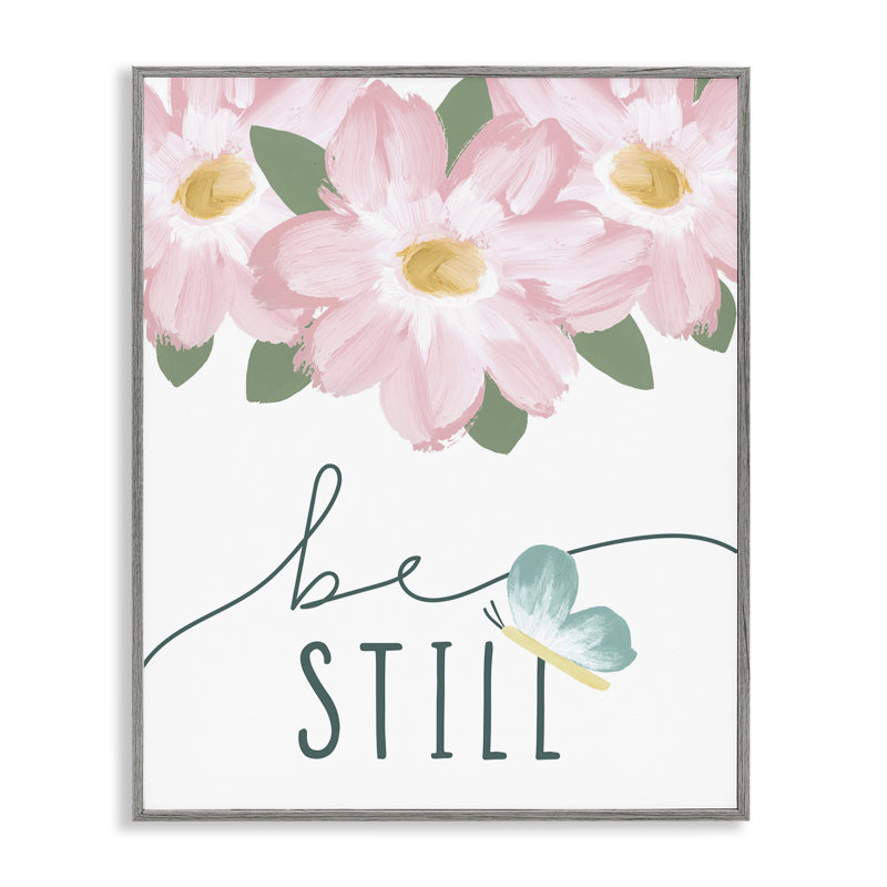 «Be Still with Florals», estampe numérique par Blue Chair Blessing, Estampe numérique Farmhouse, H 30 po x l 24 po