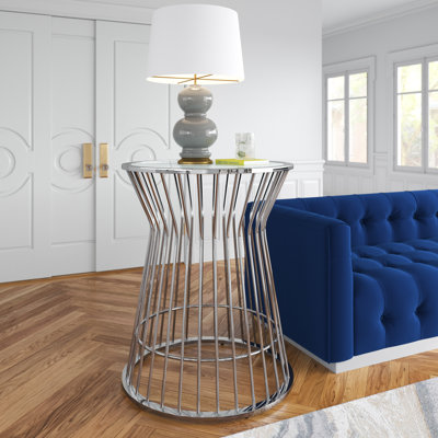 Bianca Glass Top End Table