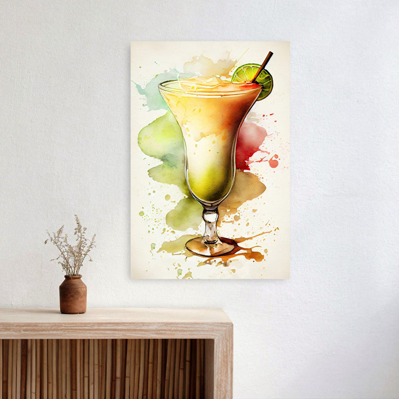 Drinks Cocktail, impression d'art mural contemporain, H 24 po x l 16 po