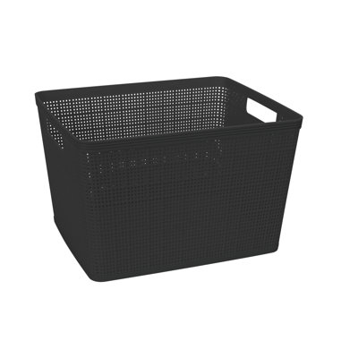 Panier de rangement N & t tissé gris