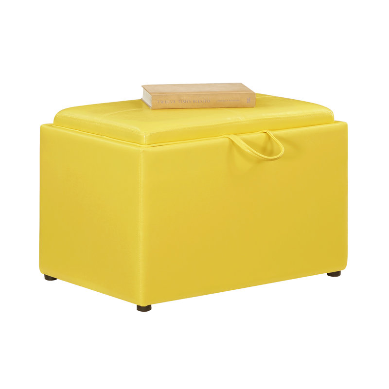 Repose-pieds Saribel 22,75 po, Similicuir jaune