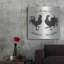 «Le Coq Silhouette Sq Words» par Courtney Prahl, art mural en métal-466413654