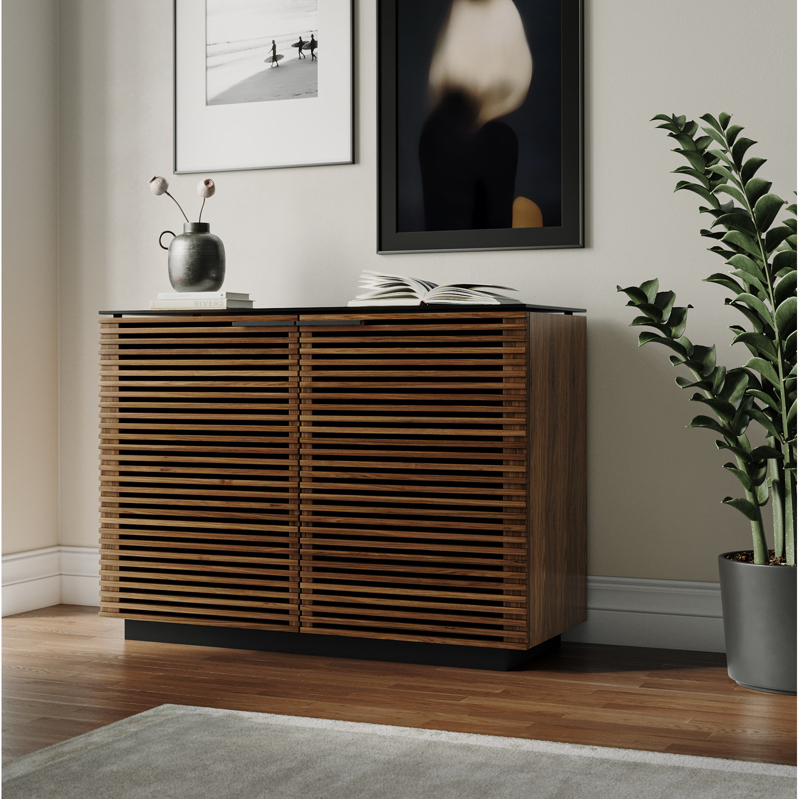 Corridor Accent Cabinet, Natural/Walnut