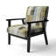 Fauteuil d'appoint rembourré «Hendrelino - Multicolore Twin City»