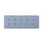Banc de style moderne en bleu avec siège à boutons, structure en tissu poli de H 16,5 po x l 46,15 po x P 17,5 po