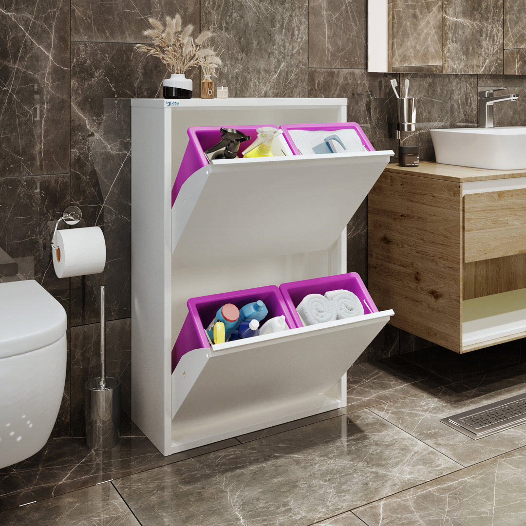 Arismendy Tilt Out Antibacterial Multipurpose Storage Cabinet 4 Bin Ebern Designs 