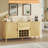 58" Sideboard Tambour Sliding Door with 12 Removable Wine Tanks