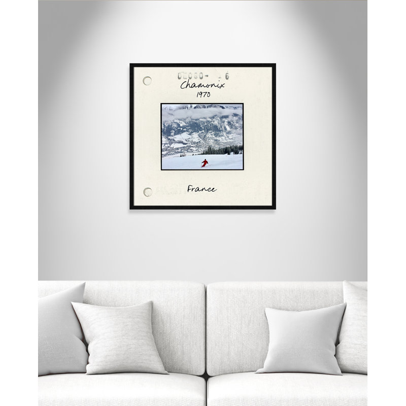 Chamonix par CAD Designs, 27.5'' W x 27.5'' H, Framed Print, Black Woodgrain