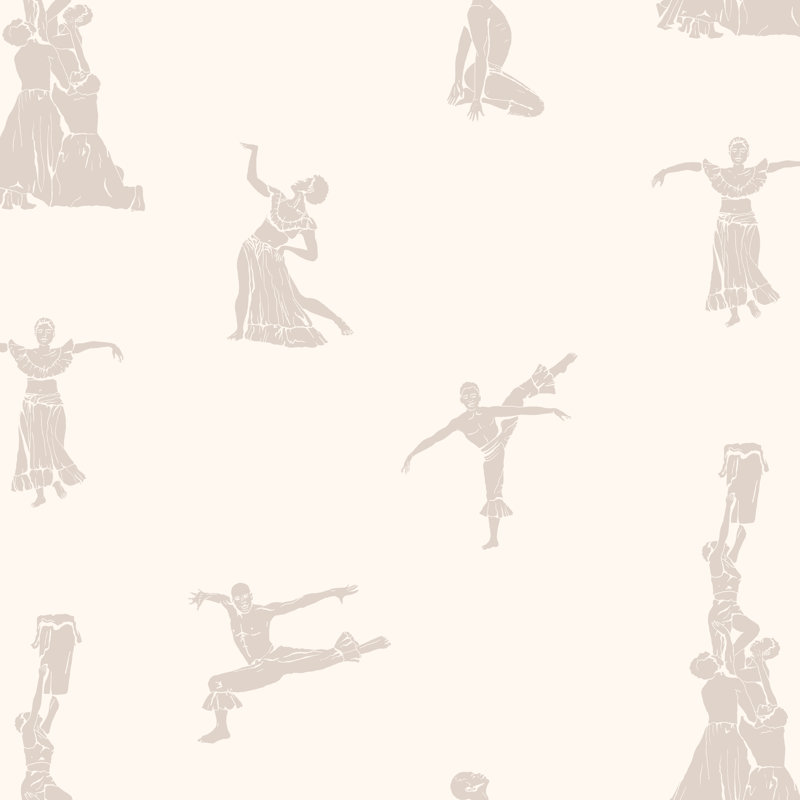 Haiti Folklore Wallpaper, Ivory/Sand