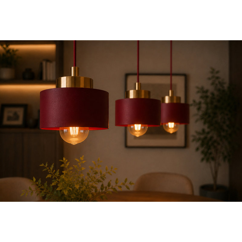 Simply Wine 1-light Pendant, 60, Burgundy/Gold, 3