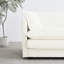 Fauteuil Comfy à assise simple en chenille blanche - pour le salon