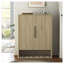 Armoire de rangement pour chaussures en bois avec portes, organisateur de vestibule de 34,6 pouces, support à chaussures en panneau de particules pour couloir et vestibule, finition bois
