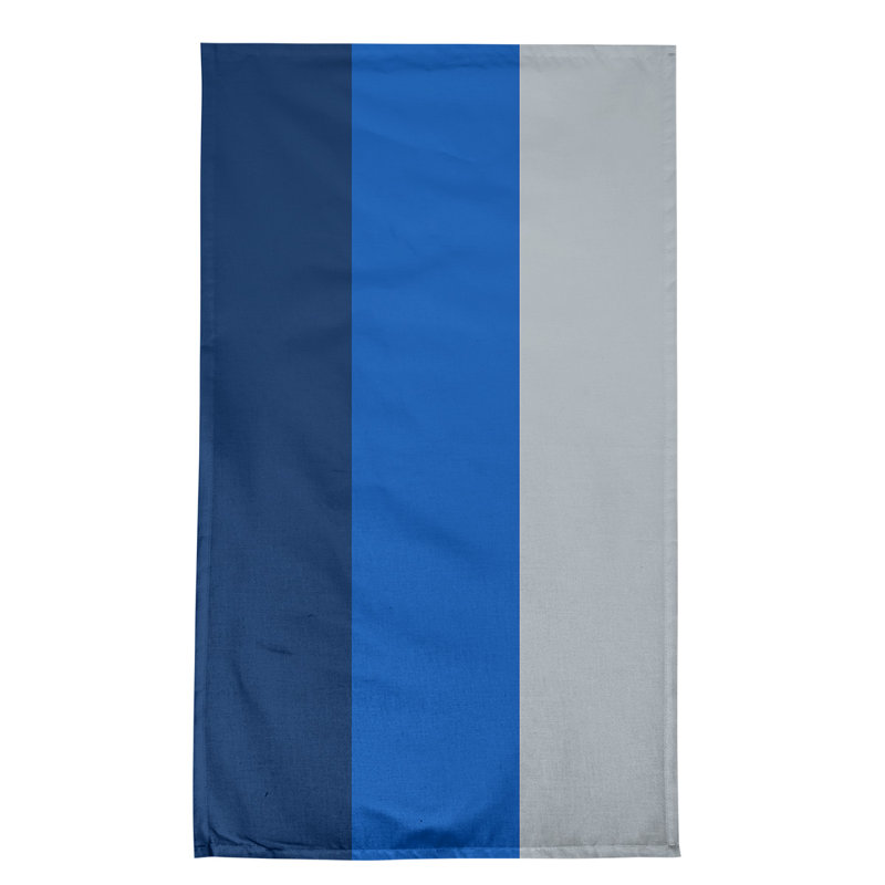 Serviette de thé basket Dallas, Bleu marine / bleu royal / argent, Coton