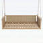 Lit de balançoire en bois d'extérieur classique, cadre en rotin de jardin avec longues cordes pour la piscine, la cour arrière-434121456