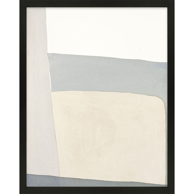 Simple Grey Painting by Julia Balfour, 30" H x 24" W x 1.25" D, Black Framed Paper