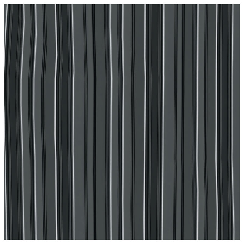Tapis de bain noir à rayures noires, 24in W x 17in L