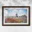 Champs de tulipes avec le moulin de Rijnsburg, 1886 - Claude Monet - Reproduction encadrée sur mesure-853773868-853773880-853773883