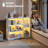 6-Shelf Modern Bookcase With Tri-color Sensor Light, Irregular Open Bookshelf-1277324384