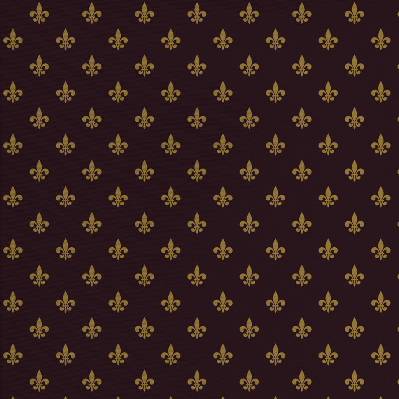Tissu fleur de lys, H 36 po x l 58 po x P 1 po