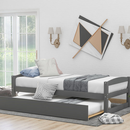 Harriet Bee Vosgan Solid Wood Daybed with Trundle & Reviews | Wayfair