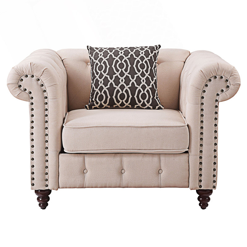 Fauteuil d'appoint style Chesterfield