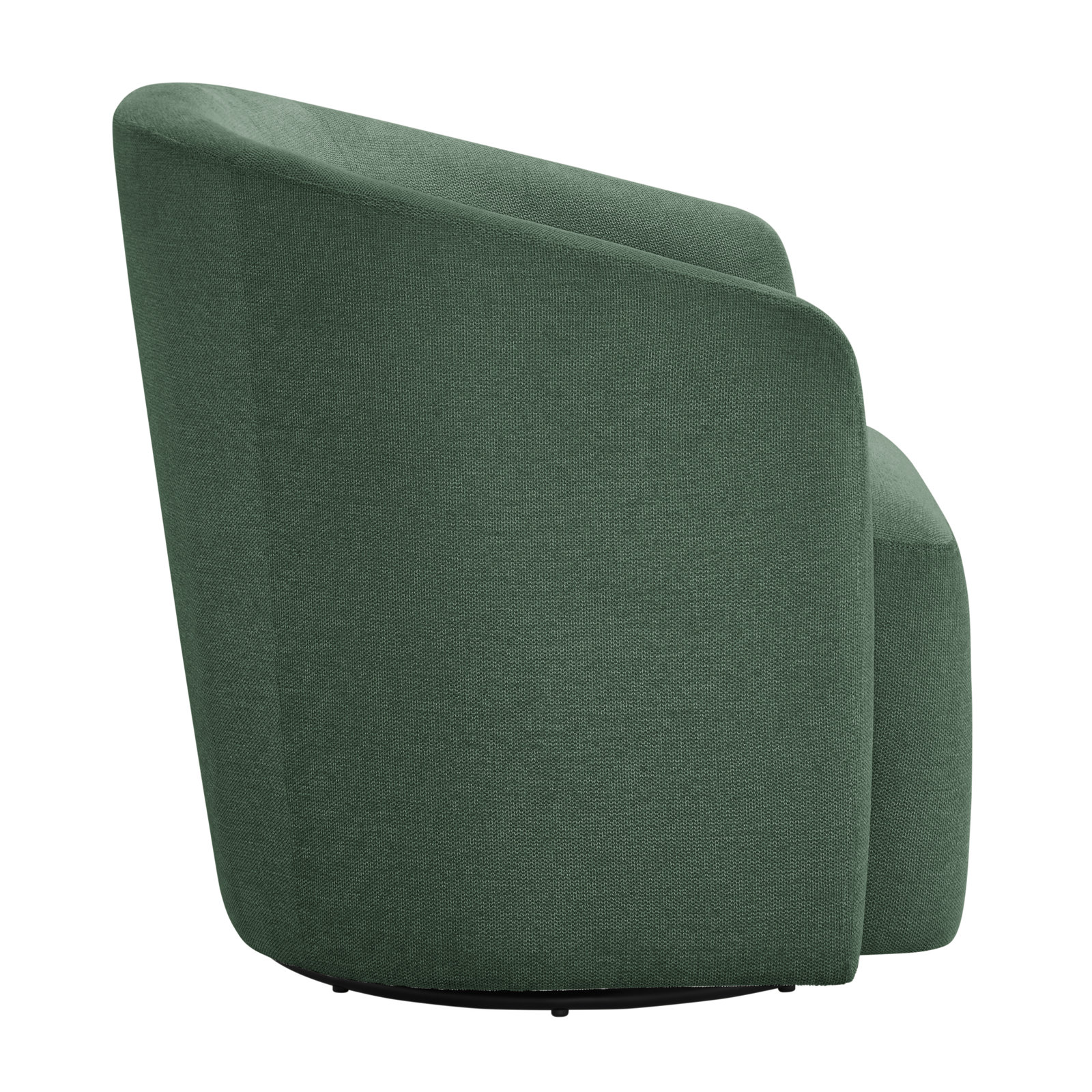 Arlo Swivel Barrel Chair, Green Polyester Blend
