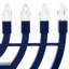 Battery Operated LED Lighted Star Of David Hanukkah Menorah - 11.75" - Blue