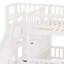 Lit superposé moderne pour enfants, glissière et gigogne d'escalier de rangement pratique-129862398