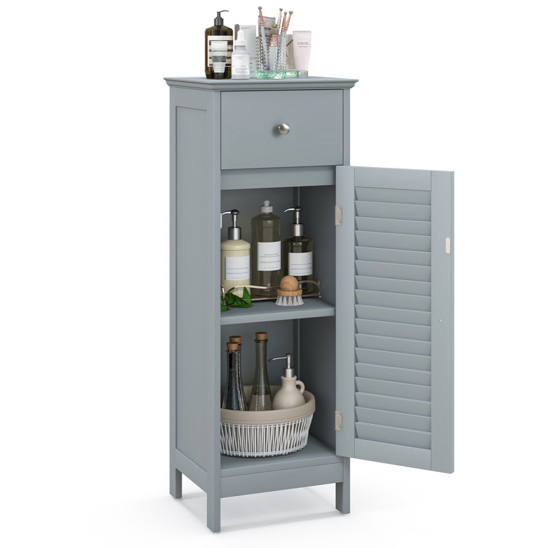 Armoire à linge autoportante Alydia, Gris