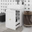 Meuble-lavabo de 20 po avec lavabo en céramique, tiroir et tablette latérale