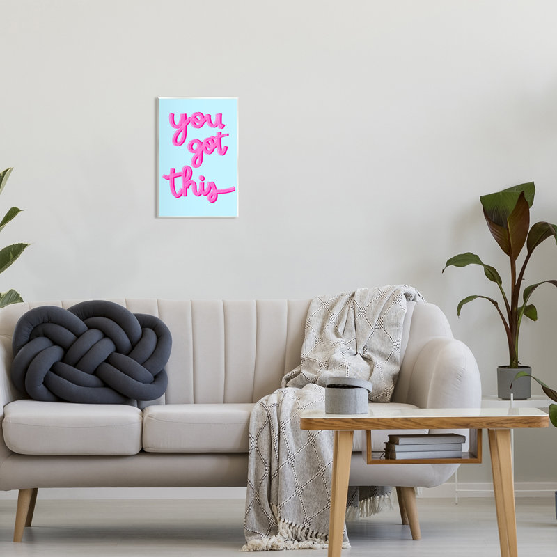 "You Got This Pink & Blue" par Ashley Singleton, impression, H 15 po x l 10 po x P 0,5 po, Mdf