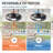 20" Outdoor Waterproof Ceiling Fan With Light And Remote, Plug In Wet Rated Modern Hanging Caged Fans For Patio, Gazebos, Backyards