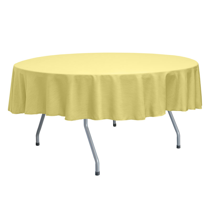 Solid Color Round Tablecloth, 72" x 72", Cornsilk, 10