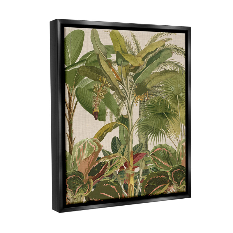 «Tropical Jungle Plantation Floater Frame» par Amber Sterling sur, Cadre flottant noir de jais, H 21 po x l 17 po