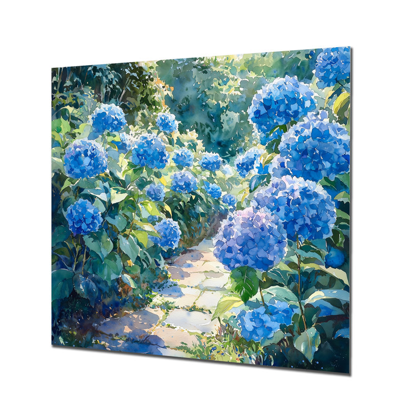 Hydrangea Garden Delight Harmony II - Hydrangea, impression murale sur métal, H 16 po x l 16 po
