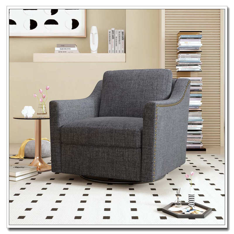 Fauteuil demi-tonneau pivotant à 360 degrés