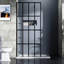 Porte de douche noire 34 po x 72 po, verre trempé, assemblage simple, panneau 34 po x 72 po, finition, installation difficile requise