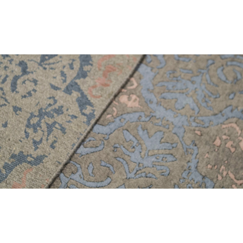 Ikat Area Rug in Gray/Light Blue/Beige